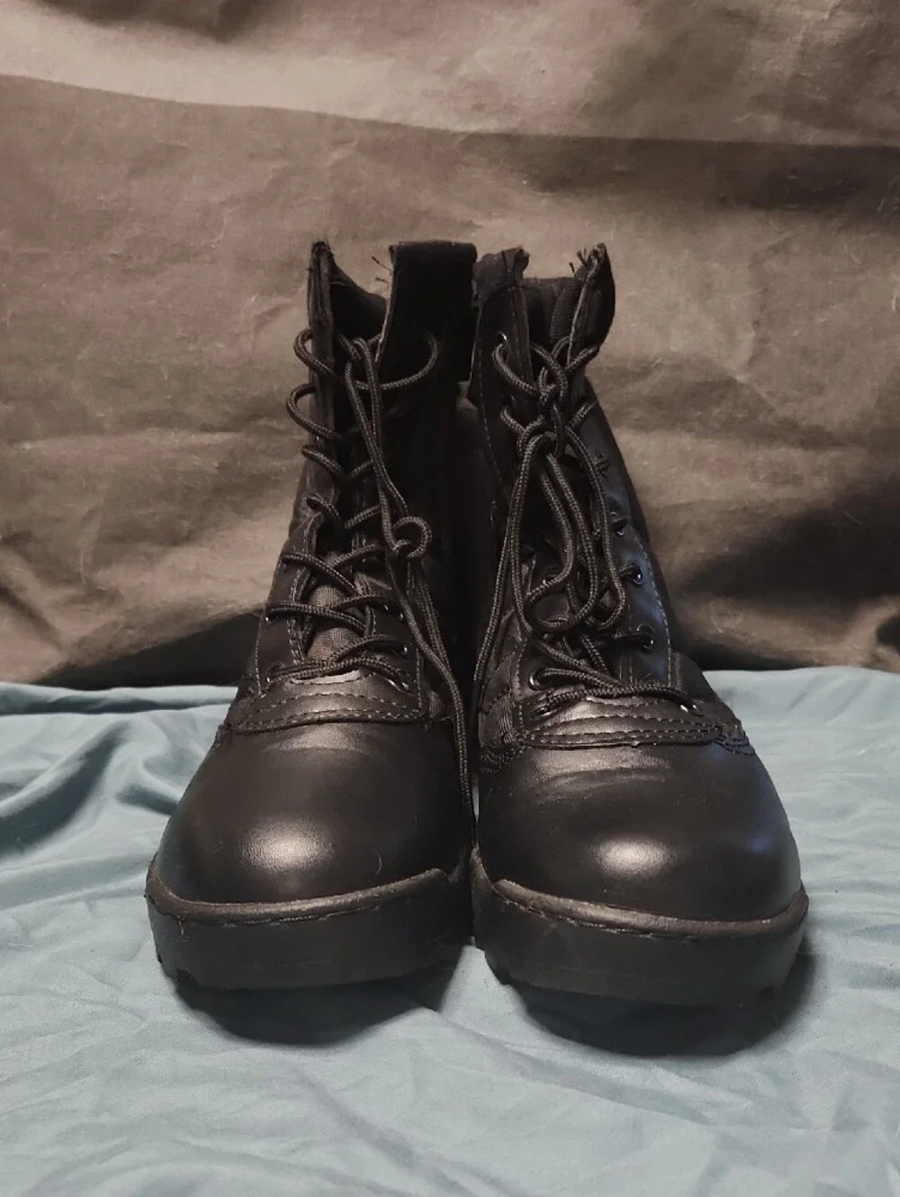 Black Men's Tactical Lace-Up Boots